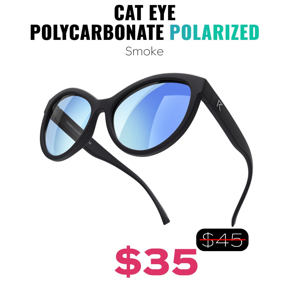 Cat Eye Polarized Polycarbonate Sunglasses