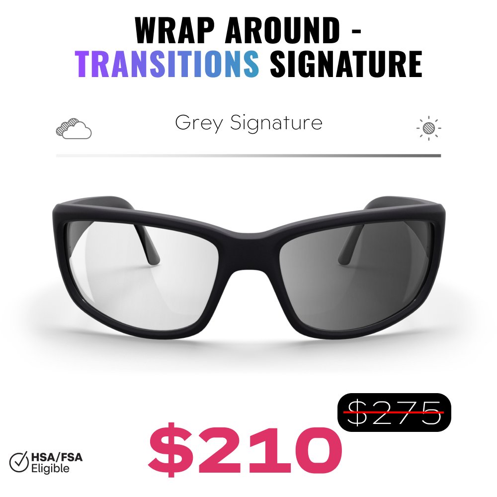 Wrap Around Transitions Signature Polycarbonate Sunglasses